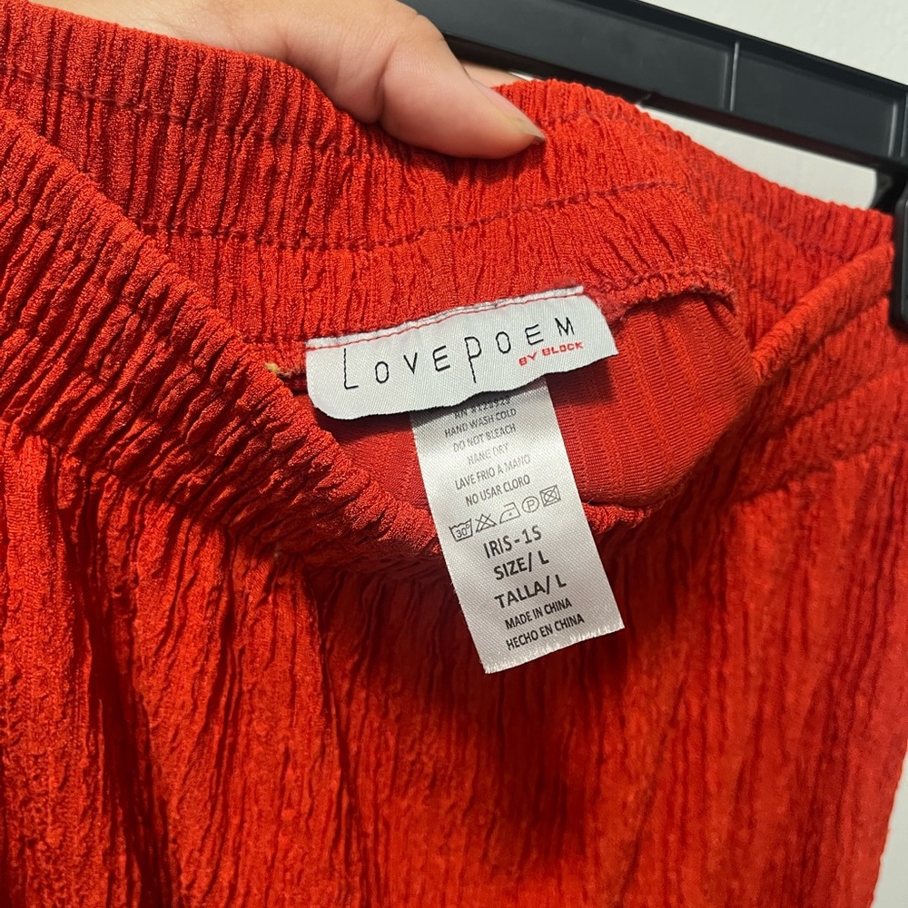 Elegant Burnt Orange Wide Leg Pants for Women - Picture 5 of 5